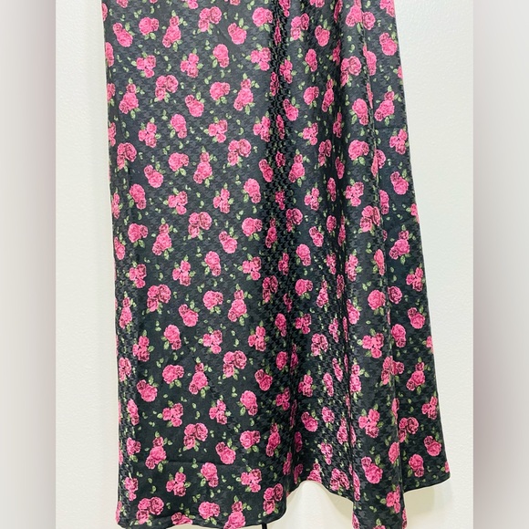 Torrid Womens Plus Floral Tea Length Woven Jacquard Lace Trim Cami Dress Size - Picture 3 of 10